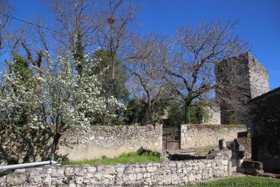 photographie “Le Jour ni l’Heure 5124 : En Lomagne — site et vestiges du château de L’Isle-Bouzon, XIIe-XIIIe s., Gers, Gascogne, samedi 8 avril 2023, 16:05:46” par Renaud Camus — www.renaud-camus.net — L'Isle-Bouzon, Isle-Bouzon, Gers, Gascogne, Lomagne, En Lomagne, château, château de L'Isle-Bouzon, vestiges, ruines, tour