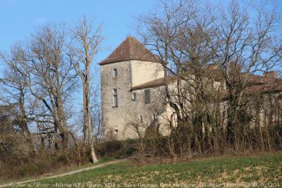 photographie “Le Jour ni l’Heure 3860 : château d’En Harrie, XIVe s., Sainte-Georges, Gers, Gascogne, dimanche 19 février 2023, 16:12:54” par Renaud Camus — www.renaud-camus.net — En Harrie, château d'En Harrie, Harrie, Saint-Georges, Gers, Gascogne, château, manoir