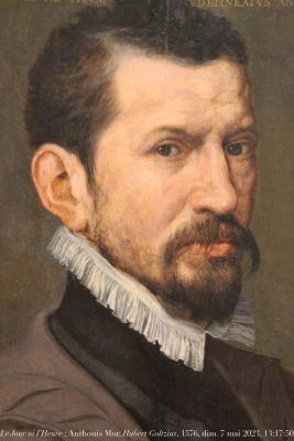 photographie “Le Jour ni l’Heure 5840 : Anthonis Mor van Dashort (Antonio Moro), 1516/1520-1576, portrait, 1576, du numismate et graveur Hubert Goltzius, 1526-1583, dét., Bruxelles, musées royaux des Beaux-Arts de Belgique, dimanche 7 mai 2023, 13:17:50” par Renaud Camus — www.renaud-camus.net — Mor, Moro, Anthonis Mor, Anthonis Mor van Dashorst, Goltzius, Hubert Goltzius, Bruxelles, musée de Bruxelles, musées royaux des Beaux-Arts de Belgique