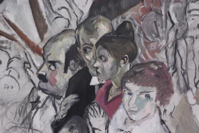 photographie “Le Jour ni l’Heure 1232 : Max Beckmann, 1884-1950, Aufsterhung, Résurrection, 1916, dét., musée de Stuttgart, Wurtemberg, 15:51:42” par Renaud Camus — www.renaud-camus.net — Beckman, Max Beckmann, tableau, Résurrection, Auferstehung, 1916, Stuttgart, Staatsgalerie, Wurtemberg, Allemagne, Deutschland, musée, musée de Stuttgart