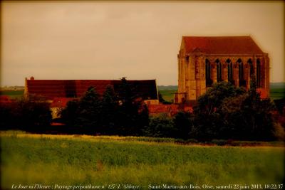 photographie “Le Jour ni l’Heure 6192 : Paysage préposthume n° 127 (“L’Abbaye”) — Saint-Martin-aux-Bois, c. 1240-1270, Oise, Picardie, samedi 22 juin 2013, 18:22:37” par Renaud Camus — www.renaud-camus.net — preposthumous landscape, abbey, gothique, gothic, Santerre