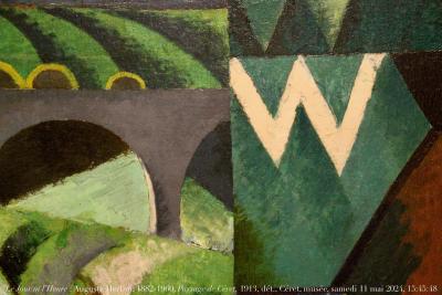 photographie “Le Jour ni l’Heure 6143 : Auguste Herbin, 1882-1960, Paysage de Céret, 1913, dét., samedi 11 mai 2024, 15:45:48” par Renaud Camus — www.renaud-camus.net — Herbin, Auguste Herbin, Paysage de Céret, Céret, musée, musée de Céret, musée d’Art moderne de Céret, Pyrénées-Orientales, tableau, W