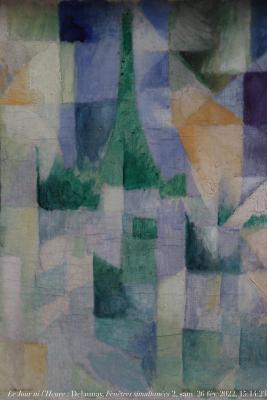 photographie “Le Jour ni l’Heure 1124 : Robert Delaunay, 1885-1941, Fenêtres simultanées n° 2, 1912, musée de Stuttgart, Wurtemberg, Allemagne, samedi 26 février 2022, 15:14:23” par Renaud Camus — www.renaud-camus.net — Delaunay, Robert Delaunay, Fenêtres simultanées, Fenêtres simultanées n° 2, fenêtres, simultanéisme, Stuttgart, musée des Beaux-Arts de Stuttgart, Staatsgalerie, Wurtemberg, Allemagne, Deutschland