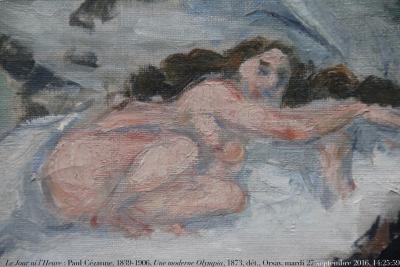 photographie “Le Jour ni l’Heure 3728 : Paul Cézanne, 1839-1906, Une moderne Olympia, 1873, dét., Paris, musée d’Orsay, mardi 27 septembre 2016, 14:25:59” par Renaud Camus — www.renaud-camus.net — Cézanne, Olympia, Paul Cézanne, Une moderne Olympia, 1873, Paris, Orsay, musée d’Orsay