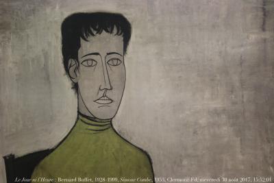 photographie “Le Jour ni l’Heure 0390 : Bernard Buffet, 1928-1999, Simone Combe, 1953, musée François-Quilliot, Clermont-Ferrand, mercredi 30 août 2017, 15:32:01” par Renaud Camus — www.renaud-camus.net — Buffet, Bernard Buffet, Combe, Simone Combe, Maurice et Simone Combe, Clermont-Ferrand, musée, musée de Clermont-Ferrand, Montferrand, Roger-Quilliot, musée Roger Quilliot, portrait, école de Paris, Auvergne, Puy-de-Dôme, 30 août 2023