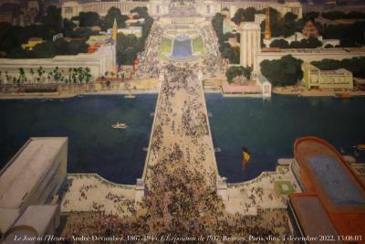 photographie “Le Jour ni l‘Heure 1062 : André Devambez, 1867-1944, L’Exposition de 1937 vue du deuxième étage de la tour Eiffel, 1937, Rennes, musée des Beaux-Arts, Paris, exp. Devambez, Petit Palais, dimanche 4 décembre 2022, 13:08:03” par Renaud Camus — www.renaud-camus.net — Devambez, André Devambez, Exposition de 1937, L'Exposition de 1937 vue du deuxième étage de la tour Eiffel, Trocadéro, Paris, Petit Palais, exposition Devambez, musée des Beaux-Arts de Rennes