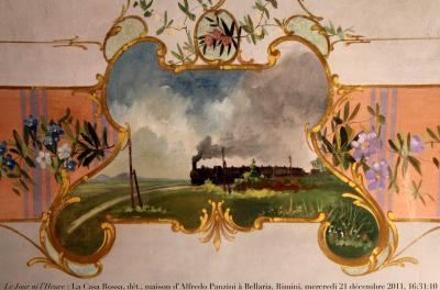 photographie “Le Jour ni l\'Heure 1923 : La Casa Rossa, dét., maison de vacances de l\'écrivain et critique Alfredo Panzini, 1866-1939, à Bellaria-Igea Marina, province de Rimini, Émilie-Romagne, Italie, mercredi 21 décembre 2011, 16:31:10” par Renaud Camus — www.renaud-camus.net — Demeures de l'esprit, maisons d'écrivain, case de scrittore, Emilia-Romagna