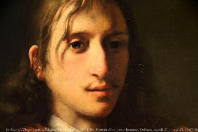 photographie “Le Jour ni l’Heure 6489 : attr. à Johann-Ulrich Mayr, 1630-1704, Portrait d’un jeune homme, dét., musée des Beaux-Arts d’Orléans, Loiret, région Centre, mardi 25 juin 2013, 14:07:38” par Renaud Camus — www.renaud-camus.net — tableau, painting, young man