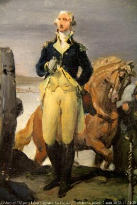 photographie “Le Jour ni l’Heure 6624 : Léon Cogniet, 1794-1880, esquisse pour un portrait du général marquis de La Fayette, 1757-1834 (?), 1834, musée des Beaux-Arts d’Orléans, Loiret, région Centre, mardi 7 août 2012, 14:54:20” par Renaud Camus — www.renaud-camus.net — portrait, tableau, histoire, Guerre d’Indépendance américaine, Yorktown, cheval, horse, History, Amerique, America, États-Unis, United States of America