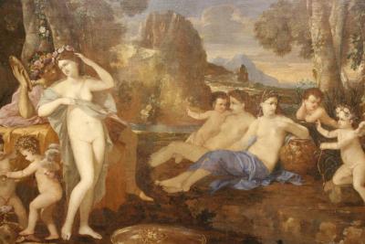 photographie “Le Jour ni l’Heure 9747 : maître de Hovingham (jadis attribué à Nicolas Poussin), Les Jardins d’Armide, musée des Beaux-Arts de Besançon, dimanche 20 février 2022, 12:50:00” par Renaud Camus — www.renaud-camus.net — Hovingham, maître de Hovingham, Poussin, Nicolas Poussin, Les Jardins d’Armide, Armide, La Jérusalem délivrée, Le Tasse, Tasso, Torquato Tasso, Besançon, musée de Besançon, Doubs