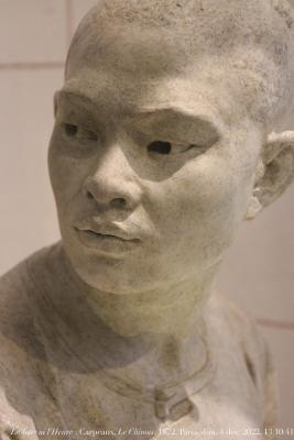 photographie “Le Jour ni l’Heure 1072 : Jean-Baptiste Carpeaux, 1827-1875, Le Chinois, 1872, Petit Palais, Paris, dimanche 4 décembre 2022, 13:10:41” par Renaud Camus — www.renaud-camus.net — Carpeaux, Jean-Baptiste Carpeaux, Le Chinois, buste, sculture, sculpture, statue, chinois, Petit Palais, Paris
