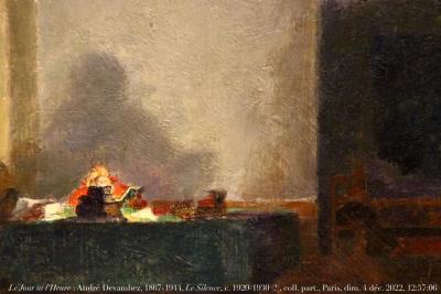 photographie “Le Jour ni l’Heure 1049 : André Devambez, 1867-1944, Le Silence, c. 1920-1930 (?), coll. part., exp. Devambez, Petit Palais, Paris, dimanche 4 décembre 2022: 12:57:06” par Renaud Camus — www.renaud-camus.net — Devambez, André Devambez, Silence, Le Silence, exposition André Devambez, Paris, Petit Palais, philosophe