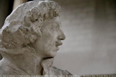 photographie “Le Jour ni l\'Heure 7518 : Claude Gellée dit le Lorrain, 1600-1682, par Auguste Rodin, 1840-1917, étude, plâtre, c. 1890, villa des Brillants, demeure du sculpteur à Meudon, Hauts-de-Seine, dimanche 12 août 2012, 17:22:22” par Renaud Camus — www.renaud-camus.net — sculpture, sculpteur, sculptor, statue, study, peintre, painter, école française, demeures de l’esprit, artist’s studio, atelier d’artiste