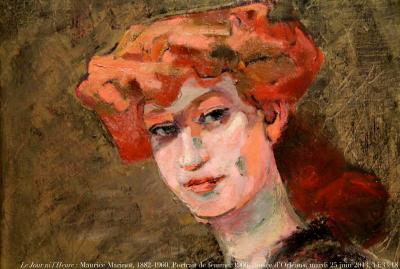photographie “Le Jour ni l’Heure 6565 : Maurice Marinot, 1882-1960, Portrait de femme, 1906, musée des Beaux-Arts d’Orléans, Loiret, région Centre, mardi 25 juin 2013, 14:33:18” par Renaud Camus — www.renaud-camus.net — peinture, painting, peintre, woman, rousse, redhead, dame, lady