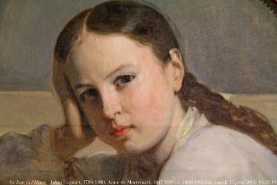 photographie “Le Jour ni l’Heure 6545 : Léon Cogniet, 1794-1880, portrait d’Anne de Mortemart, 1847-1933, étude pour un portrait de groupe, c. 1855-1862, musée des Beaux-Arts d’Orléans, Loiret, mardi 25 juin 2013, 14:24:39” par Renaud Camus — www.renaud-camus.net — tableau, painting, enfant, child, petite fille, young girl, étude, study
