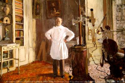 photographie “Le Jour ni l’Heure 9262 : Édouard Vuillard, 1868-1940, Le Docteur Louis Viau dans son cabinet, 1937, Le Prieuré, demeure de Maurice Denis à Saint-Germain-en-Laye, Yvelines, Île-de-France, mardi 21 août 2012, 16:57:20” par Renaud Camus — www.renaud-camus.net — tableau, painting, portrait, dentiste, dentist