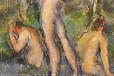 photographie “Le Jour ni l’Heure 1321 : Paul Cézanne, 1839-1906, Le Bain, 1880-1882, dét., musée de Stuttgart, Wurtemberg, samedi 26 février 2022, 16:13:32” par Renaud Camus — www.renaud-camus.net — Cézanne, Paul Cézanne, Le Bain, Das Bad, hommes, garçons, soldats, Stuttgart, Staatsgalerie, Wurtemberg, musée de Stuttgart, 26 novembre 2022