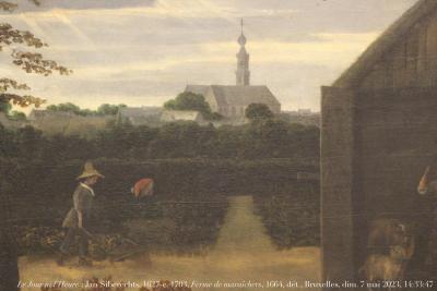 photographie “Le Jour ni l’Heure 5956 : Jan Siberechts, 1627-c. 1703, Ferme de maraîchers, 1664, dét., Bruxelles, dimanche 7 mai 2023, 14:33:47” par Renaud Camus — www.renaud-camus.net — Siberechts, Jan Siberechts, Ferme de maraîchers, maraîchers, ferme, Bruxelles, musée de Bruxelles, musée des Beaux-Arts de Bruxelles