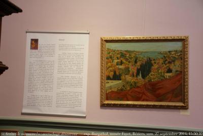 photographie “« Arrêtez le massacre ! » : un accrochage désastreux, exposition Richard Burgsthal, 1884-1944, musée des Beaux-Arts, hôtel Fayet, Béziers, Hérault, Languedoc-Roussillon, samedi 27 septembre 2014, 15:50:10” par Renaud Camus — www.renaud-camus.net — Arrêtez le massacre !, « Arrêtez le massacre », Au pays des vandales, vandalisme, vandalisl, accrochage, exposition, exposition Burgsthal, exposition Richard Burgsthal, Richard Burgsthal, panneau, panneau didactique, pédagogie, tableau, painting, peintre, signalétique, signalisation, affiche, cartel, cartouche, information